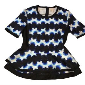 H&M Peplum Jacquard Print Blouse 6